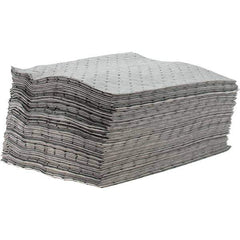 Brady SPC Sorbents - 20.5 Gal Capacity per Package, Universal Pad - 17" Long x 15" Wide, Gray, Polypropylene - Exact Tool & Supply