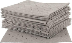 Brady SPC Sorbents - 5.5 Gal Capacity per Package, Universal Pad - 10" Long x 7-1/2" Wide, Gray, Polypropylene - Exact Tool & Supply