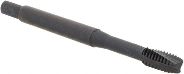 Kennametal - #8-32 3 Flute Modified Bottoming Spiral Flute Tap - Vanadium High Speed Steel, Oxide Finish, 19.6mm OAL, Right Hand Flute, Right Hand Thread, H6, Series GOtap\xAE - Exact Tool & Supply