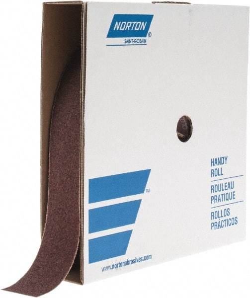 Norton - 2" x 50 Yd 40 Grit Aluminum Oxide Cloth Roll - Coarse Grade, X Weighted Backing - Exact Tool & Supply