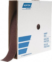Norton - 2" x 50 Yd 40 Grit Aluminum Oxide Cloth Roll - Coarse Grade, X Weighted Backing - Exact Tool & Supply