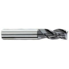 3/8" Dia. - 7/8 LOC - 2-1/2" OAL - .015-.020 Radius 3 FL Carbide S/E HP End Mill-AlTiN - Exact Tool & Supply