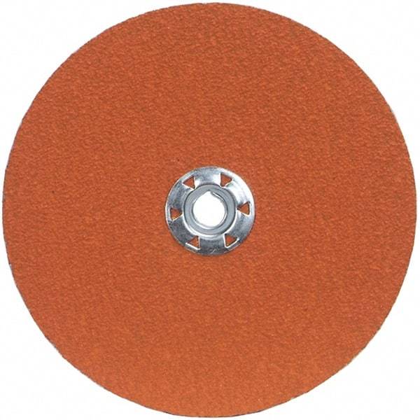 Norton - 7" Diam 5/8-11 Threaded Hole 36 Grit Fiber Disc - Very Coarse Grade, Ceramic Alumina - Exact Tool & Supply