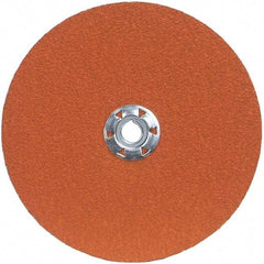 Norton - 7" Diam 5/8-11 Threaded Hole 36 Grit Fiber Disc - Very Coarse Grade, Ceramic Alumina - Exact Tool & Supply