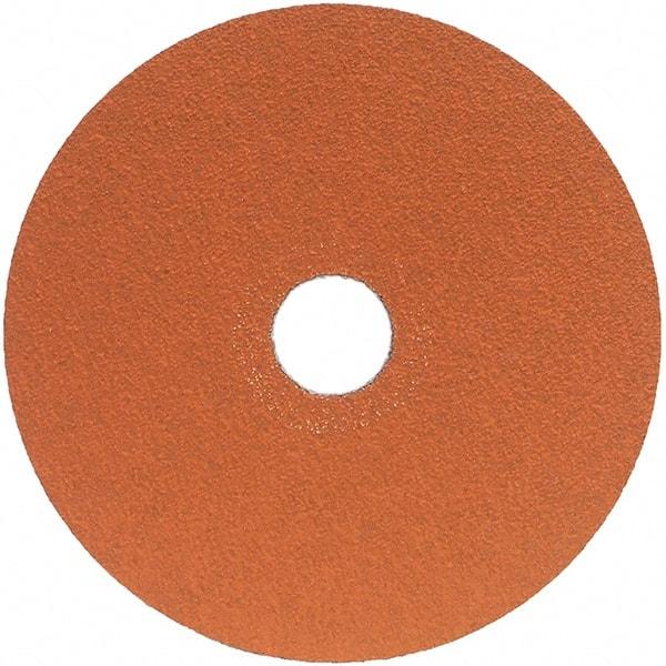 Norton - 5" Diam 7/8" Hole 36 Grit Fiber Disc - Very Coarse Grade, Ceramic Alumina - Exact Tool & Supply