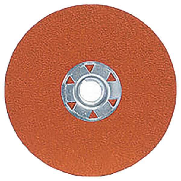 Norton - 5" Diam 5/8-11 Threaded Hole 24 Grit Fiber Disc - Very Coarse Grade, Ceramic Alumina - Exact Tool & Supply