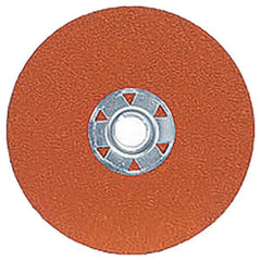 Norton - 5" Diam 5/8-11 Threaded Hole 24 Grit Fiber Disc - Very Coarse Grade, Ceramic Alumina - Exact Tool & Supply