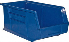 Durham - 14-5/8" Deep, Blue Plastic Hang and Stack Bins - 7" High x 8-1/4" Wide x 14-5/8" Long - Exact Tool & Supply