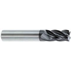 3/4" Dia. - 1-1/2" LOC - 4" OAL - .030-.035 Radius 5 FL Carbide S/E HP End Mill-AlTiN - Exact Tool & Supply