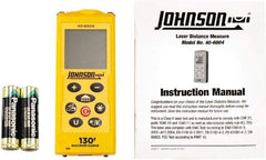 Johnson Level & Tool - 0.05 m to 39.62 m, Laser Distance Finder - 2 AA Alkaline Battery, Accurate to 1/16 Inch - Exact Tool & Supply