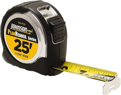 Johnson Level & Tool - 25' x 1-1/16" Tape Measure - 1/16" Graduation, Inch Graduation Style - Exact Tool & Supply