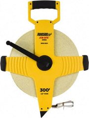 Johnson Level & Tool - 300' x 1/2" Tape Measure - 1/8" (Face) & 1/10" (Back) Graduation, Inch Graduation Style - Exact Tool & Supply