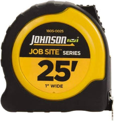Johnson Level & Tool - 25' x 1" Tape Measure - 1/16" Graduation, Inch Graduation Style - Exact Tool & Supply