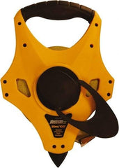 Johnson Level & Tool - 100' x 1/2" Tape Measure - 1/8" & 1mm Graduation, Inch/Metric Graduation Style - Exact Tool & Supply