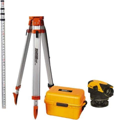 Johnson Level & Tool - 30x Magnification, 2.62 to 400 Ft. Measuring Range, Automatic Optical Level Kit - Accuracy 1/16 Inch at 200 Ft., Kit Includes Tripod, 13 Grade Rod, Hard Shell Carrying Case - Exact Tool & Supply