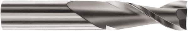 SGS - 1/2" Cutting Diam x 1-1/4" Length of Cut, 2 Flute, Upcut Spiral Router Bit - Uncoated, Right Hand Cut, Solid Carbide, 3" OAL x 1/2" Shank Diam, Square End - Exact Tool & Supply