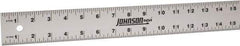 Johnson Level & Tool - 96" Long, 1/8, 1/16" Graduation, Aluminum Rule - English Graduation Style, Gray, Anodized Finish - Exact Tool & Supply