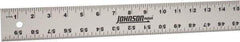 Johnson Level & Tool - 60" Long, 1/8, 1/16" Graduation, Aluminum Rule - English Graduation Style, Gray, Anodized Finish - Exact Tool & Supply