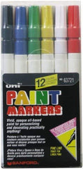 Sharpie - Black, Dark Blue, Gold, Green, Light Blue, Orange, Pink, Red, Silver, Violet, White, Yellow Paint Marker - Fine Tip - Exact Tool & Supply
