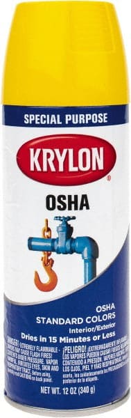 Krylon - 12 fl oz Yellow Marking Paint - Exact Tool & Supply