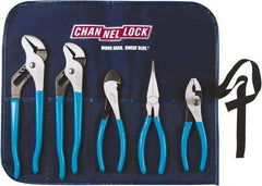 Channellock - 5 Piece Plier Set - Comes in Tool Roll - Exact Tool & Supply