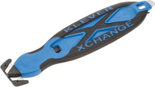 Klever Innovations - Fixed Replacement Head - Blue & Black Plastic Handle, 1 Blade Included - Exact Tool & Supply