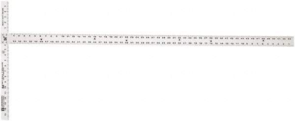 Johnson Level & Tool - 54" Blade Length x 1-1/2" Blade Width, 22" Base Length x 2" Base Width Aluminum Square - 0.008" Accuracy - Exact Tool & Supply