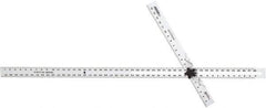 Johnson Level & Tool - 48" Blade Length x 2" Blade Width, 16" Base Length x 2" Base Width Aluminum Square - 0.008" Accuracy, Beveled Edge - Exact Tool & Supply