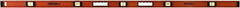 Johnson Level & Tool - 72" Long 5 Vial I-Beam Level - Aluminum, Black, 3 Plumb & 2 Level Vials - Exact Tool & Supply