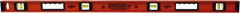 Johnson Level & Tool - 48" Long 3 Vial I-Beam Level - Aluminum, Black, 2 Plumb & 1 Level Vials - Exact Tool & Supply