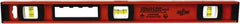 Johnson Level & Tool - 24" Long 3 Vial I-Beam Level - Aluminum, Black, 2 Plumb & 1 Level Vials - Exact Tool & Supply