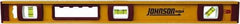 Johnson Level & Tool - Magnetic 24" Long 3 Vial I-Beam Level - Aluminum, Black, 1 Plumb, 1 Level & 1 45° Vials - Exact Tool & Supply