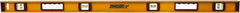 Johnson Level & Tool - 48" Long 3 Vial I-Beam Level - Aluminum, Black, 2 Plumb & 1 Level Vials - Exact Tool & Supply