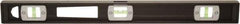Johnson Level & Tool - Magnetic 48" Long 3 Vial I-Beam Level - Aluminum, Black, 2 Plumb & 1 Level Vials - Exact Tool & Supply