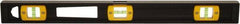 Johnson Level & Tool - 72" Long 5 Vial I-Beam Level - Aluminum, Black, 3 Plumb & 2 Level Vials - Exact Tool & Supply