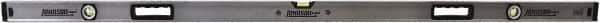 Johnson Level & Tool - 72" Long 3 Vial Box Beam Level - Aluminum, Yellow, 2 Plumb & 1 Level Vials - Exact Tool & Supply