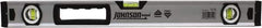 Johnson Level & Tool - 24" Long 3 Vial Box Beam Level - Aluminum, Yellow, 2 Plumb & 1 Level Vials - Exact Tool & Supply