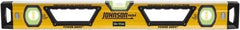 Johnson Level & Tool - Magnetic 78" Long 3 Vial Box Beam Level - Aluminum, Yellow, 2 Plumb & 1 Level Vials - Exact Tool & Supply