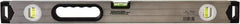 Johnson Level & Tool - 24" Long 3 Vial Box Beam Level - Aluminum, Silver, 2 Plumb & 1 Level Vials - Exact Tool & Supply