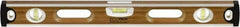 Johnson Level & Tool - 48" Long 3 Vial Box Beam Level - Wood, Natural, 2 Plumb & 1 Level Vials - Exact Tool & Supply