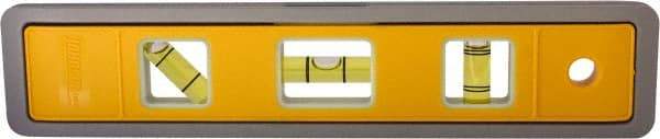 Johnson Level & Tool - Magnetic 9" Long 3 Vial Torpedo Level - Aluminum, Green, 1 Plumb, 1 Level & 1 45° Vials - Exact Tool & Supply