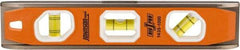 Johnson Level & Tool - Magnetic 10" Long 3 Vial Torpedo Level - Aluminum, Black, 1 Plumb, 1 Level & 1 45° Vials - Exact Tool & Supply
