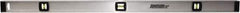 Johnson Level & Tool - 48" Long 3 Vial I-Beam Level - Aluminum, Silver, 2 Plumb & 1 Level Vials - Exact Tool & Supply