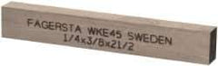 Seco - WKE45 Cobalt Rectangular Tool Bit Blank - 1/4" Wide x 3/8" High x 2-1/2" OAL - Exact Tool & Supply