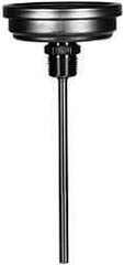 Wika - 9 Inch Long Stem, Stainless Steel, Back Connected Bi-Metal Thermometer - 10 to 200°C, 1% Accuracy - Exact Tool & Supply