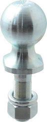 Reese - 1-7/8" Diam, 2-3/8" Shank Length, Hitch Ball - 3/4" Shank Diam, 2,000 Lb Capacity, Zinc Finish - Exact Tool & Supply