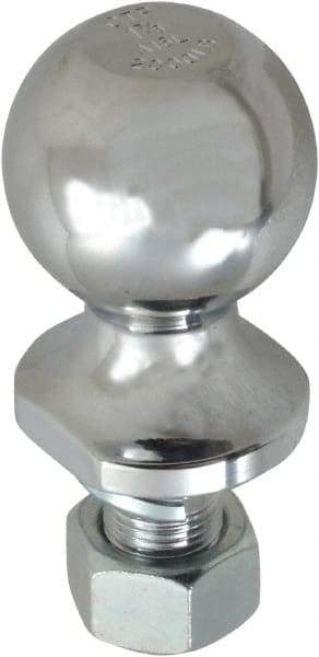 Reese - 1-7/8" Diam, 1-1/2" Shank Length, Hitch Ball - 3/4" Shank Diam, 2,000 Lb Capacity, Chrome Finish - Exact Tool & Supply