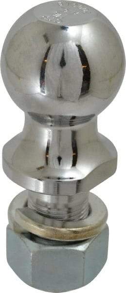 Reese - 1-7/8" Diam, 2" Shank Length, Hitch Ball - 1" Shank Diam, 2,000 Lb Capacity, Chrome Finish - Exact Tool & Supply
