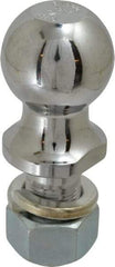 Reese - 1-7/8" Diam, 2" Shank Length, Hitch Ball - 1" Shank Diam, 2,000 Lb Capacity, Chrome Finish - Exact Tool & Supply