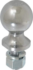 Reese - 2" Diam, 1-1/2" Shank Length, Hitch Ball - 3/4" Shank Diam, 3,500 Lb Capacity, Chrome Finish - Exact Tool & Supply